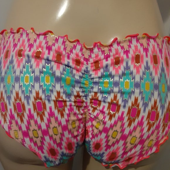 Victoria's Secret Other - Victoria's Secret Capri Ruffle Cheeky Swim Bottom  + Xhilaration Hot Pink Top